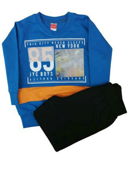 Joyce Kids Sweatpants Set Blue 2pcs