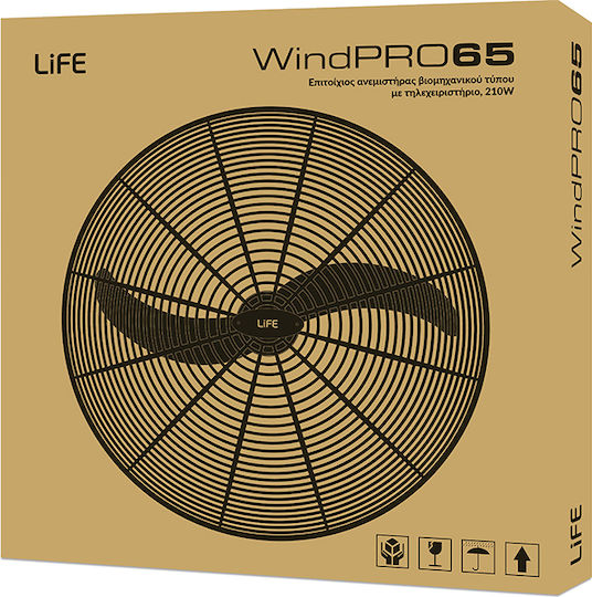 Life WindPro65 Commercial Round Fan with Remote Control 210W 65cm with Remote Control 221-0266