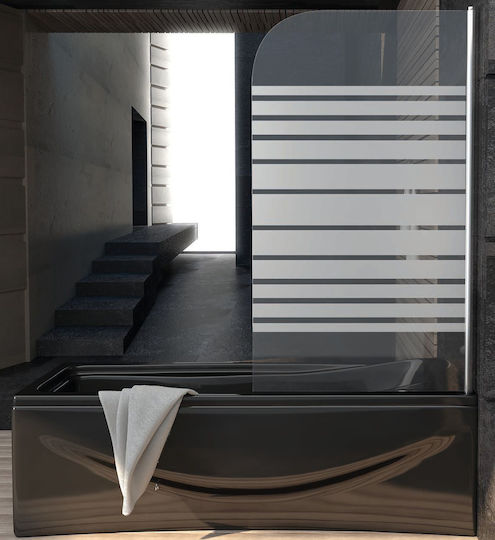 Drop Shower Screen Bathtub 80x140cm Serigrafato