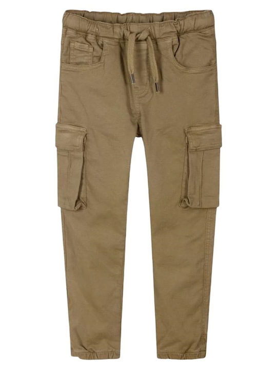 iDO Boys Fabric Cargo Trouser Khaki 4