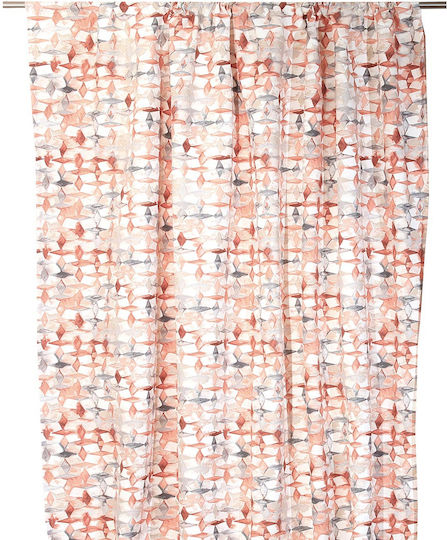 Anna Riska Κουρτίνα με Τρέσα Rubik Blush 140x270εκ.