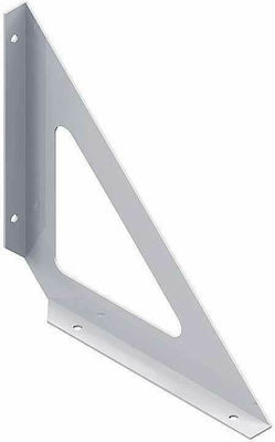 Heavy-Duty Metallic Corner Shelf Silver 190x190mm 175602.0017