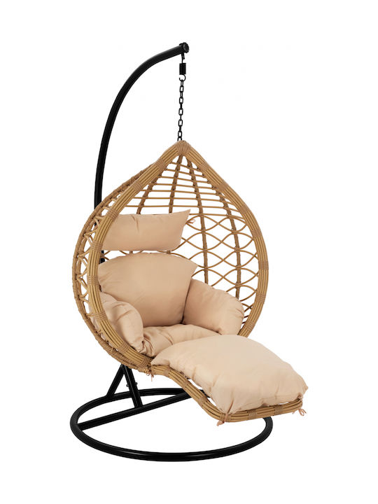 Φωλιά με Βάση Rattan Μ135xΠ149xΥ120cm Μπεζ