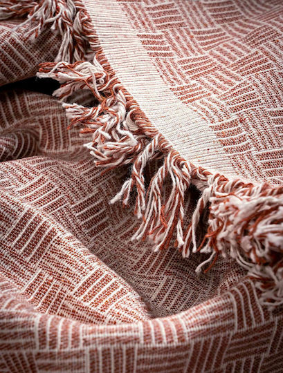 Madi Perplex Armchair Throw 170x180cm Coral