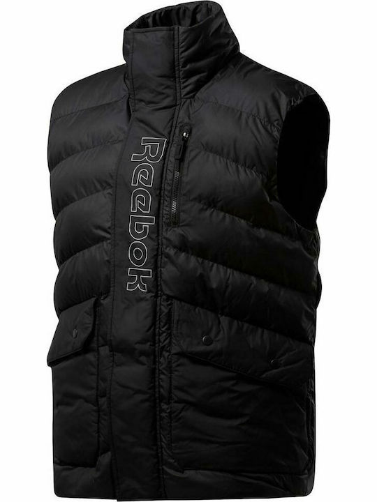 Ärmellos Jacke Puffer Schwarz