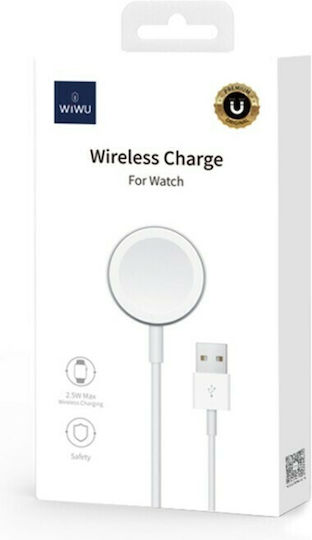 Wiwu M7 Magnetic Wireless Charger Wearable Charger Apple Watch Whiteς