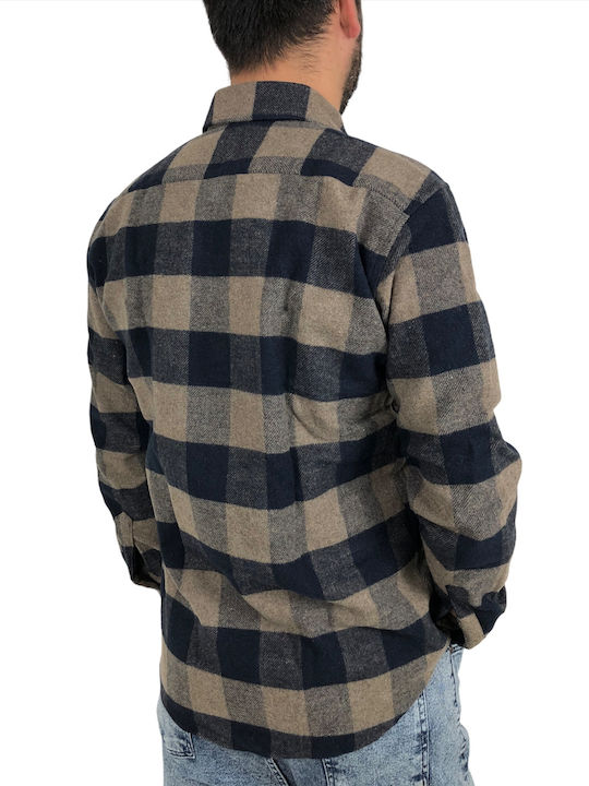 Canadian Country Men's Shirt Long Sleeve Cotton Checked Multicolour