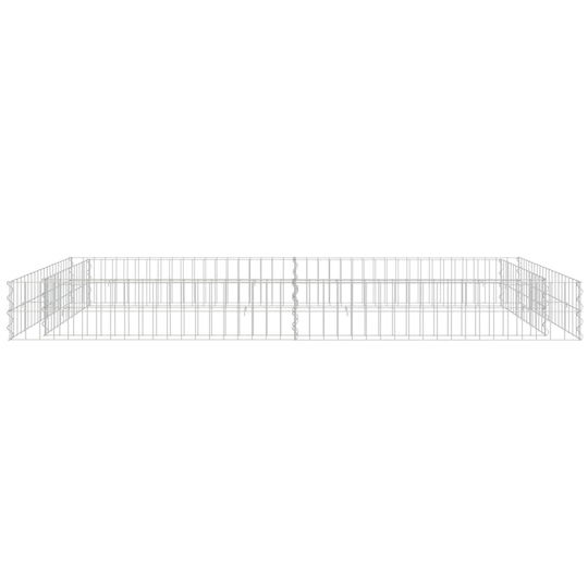 vidaXL Gabin Box pentru Împrejmuire Grădină Galvanizat 200x100x20buc 1buc Silver