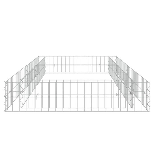 vidaXL Gabin Box pentru Împrejmuire Grădină Galvanizat 200x100x20buc 1buc Silver