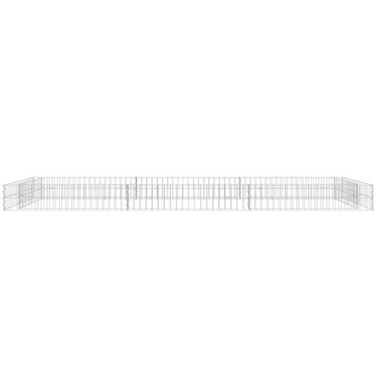 vidaXL Gabin-Box für Gartenzaun Verzinkt 300x100x20cm 1Stück Silver