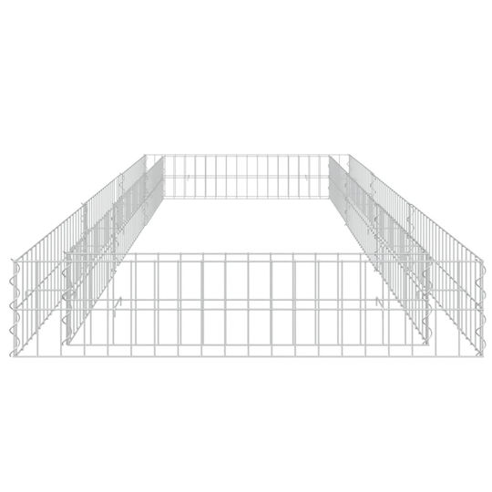 vidaXL Gabin-Box für Gartenzaun Verzinkt 300x100x20cm 1Stück Silver