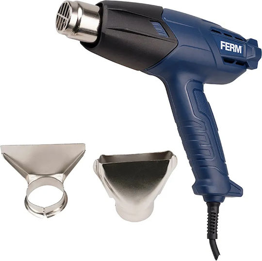 Ferm HAM1019 Πιστόλι Θερμού Αέρα 2000W με Ρύθμιση Θερμοκρασίας εως και 600°C