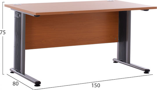 Επαγγελματικό Γραφείο 150x80x75εκ. Κερασί