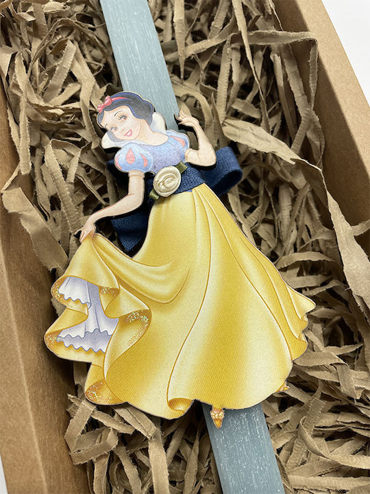 Πασχαλινή Λαμπάδα Disney Princess Τετράγωνη Χειροποίητη Χιονάτη