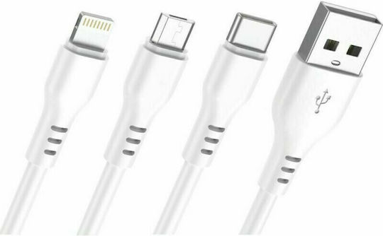 Leewello SJX-187 USB 2.0 Cable USB-C male - USB-A White 3m