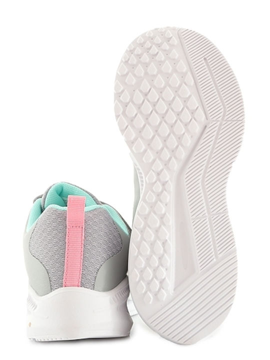 Memory Opal Kids Sports Shoes Running with Hoop & Loop Closure Gray