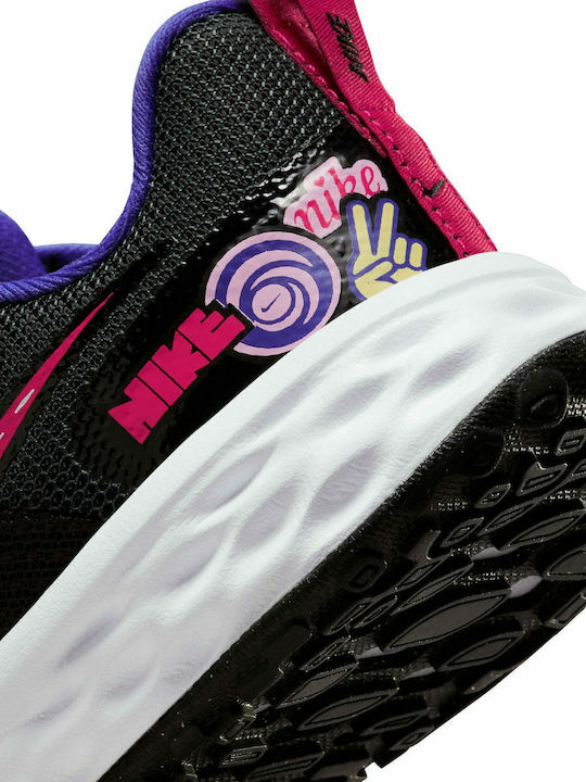 Revolution Revolution 6 Kids Sports Shoes Running with Hoop & Loop Closure Black / Very Berry / Lapis