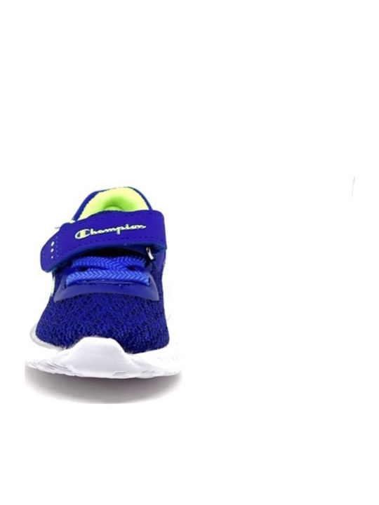Softy Mesh TD Kids Sports Shoes Running with Hoop & Loop Closure Blue