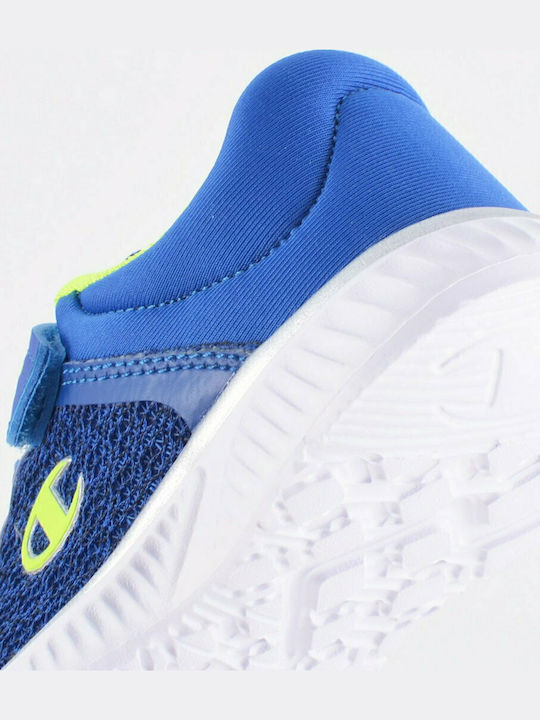 Softy Mesh TD Kids Sports Shoes Running with Hoop & Loop Closure Blue