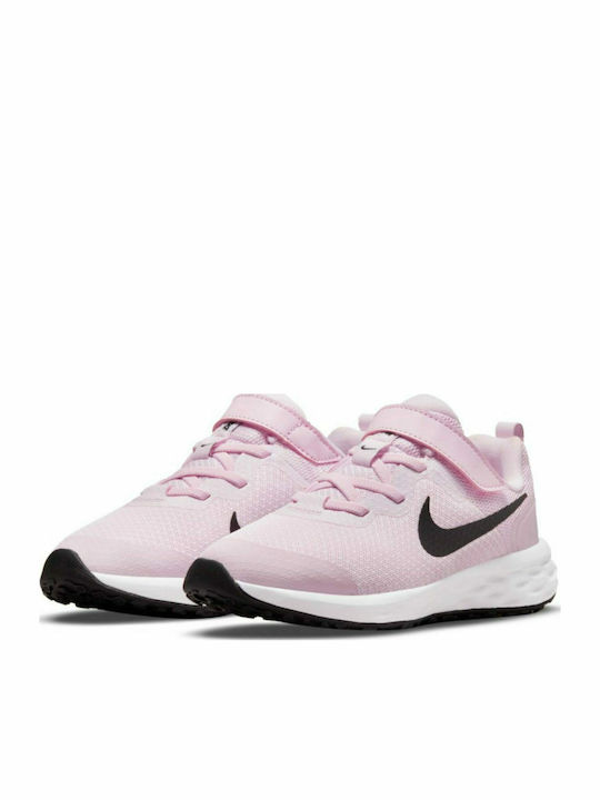 Revolution Revolution 6 Kids Sports Shoes Running with Hoop & Loop Closure Pink Foam / Black