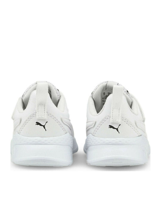 Anzarun Lite AC Kids Sports Shoes Running with Hoop & Loop Closure White