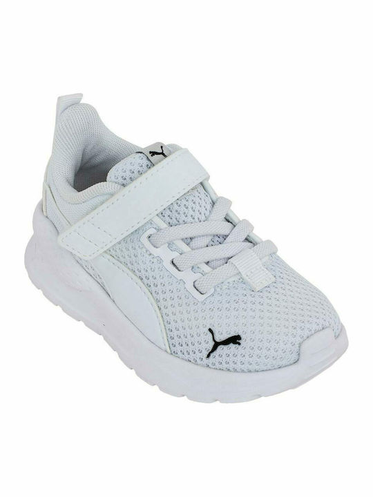 Anzarun Lite AC Kids Sports Shoes Running with Hoop & Loop Closure White