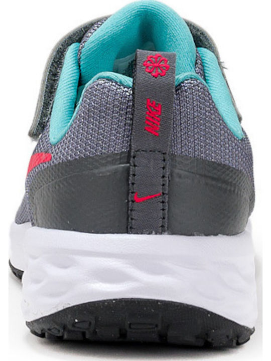 Revolution Kids Sports Shoes Running with Hoop & Loop Closure Grey