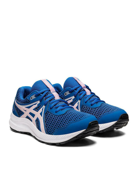Contend 7 Gs Kids Sports Shoes Running with Laces Blue