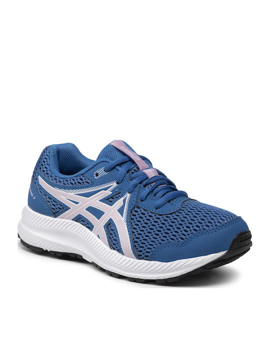 Contend 7 Gs Kids Sports Shoes Running with Laces Blue