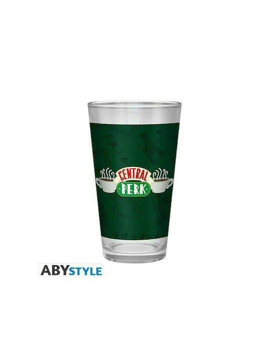 Abysse Friends - Central Perk Ποτήρι από Γυαλί σε Πράσινο Χρώμα 400ml