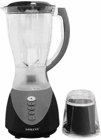 Sokany Blender with Plastic Jug 1.5 lt 600W Black KF-317