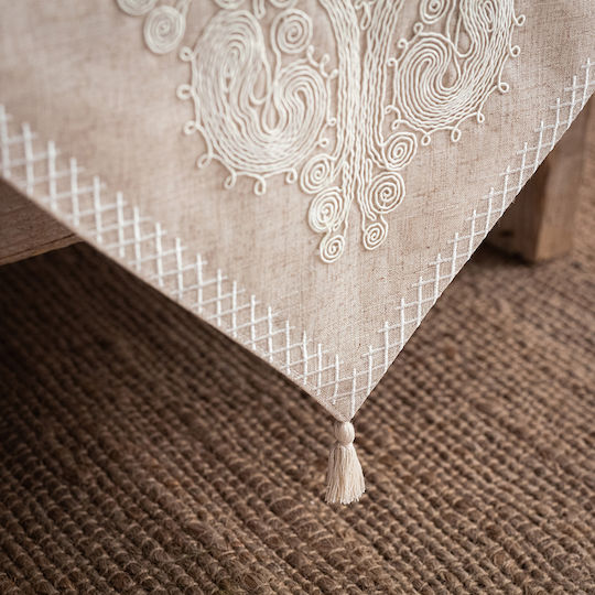 Gofis Home Ράνερ με Κέντημα Althea 304 Linen 40x160εκ.