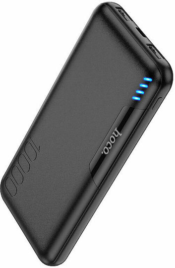 Hoco J82 Power Bank 10000mAh with 2 USB-A Ports Black