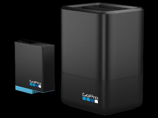 GoPro Dual Battery Charger + Battery Ladegerät für GoPro Held 5 / Held 6 / Held 7 / Held 8