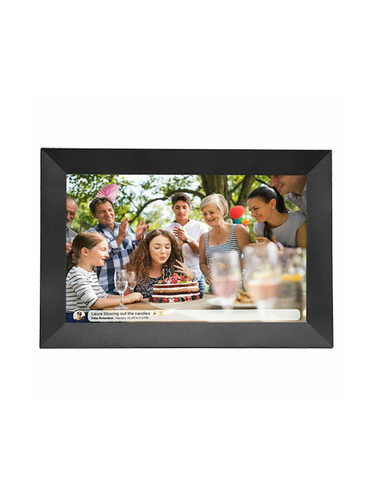 Denver Frameo Digital Photo Frame with Touch Screen 10.1" Resolution 1280x800 with WiFi Black PFF-1024b