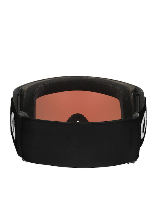 Oakley Target Line Ski- & Snowboardbrille Erwachsene Schwarz mit Linse Spiegel in Orange Farbe