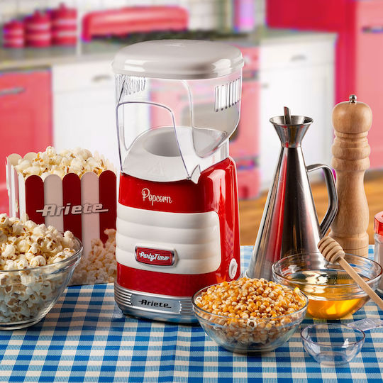 Ariete Party Time Popcorn Maker Hot Air 1100W Red