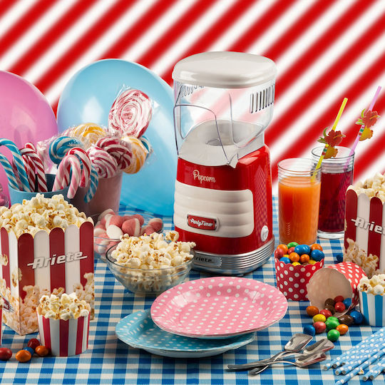 Ariete Party Time Popcorn Maker Hot Air 1100W Red