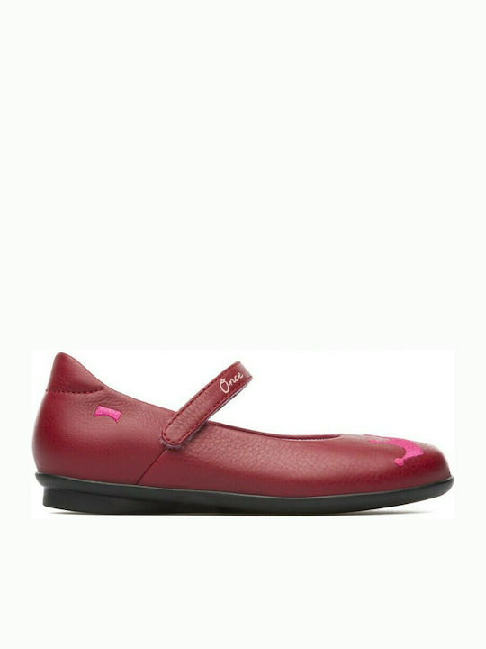 Kids Anatomic Ballerinas with Hoop & Loop Closure Burgundy