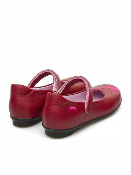 Kids Anatomic Ballerinas with Hoop & Loop Closure Burgundy