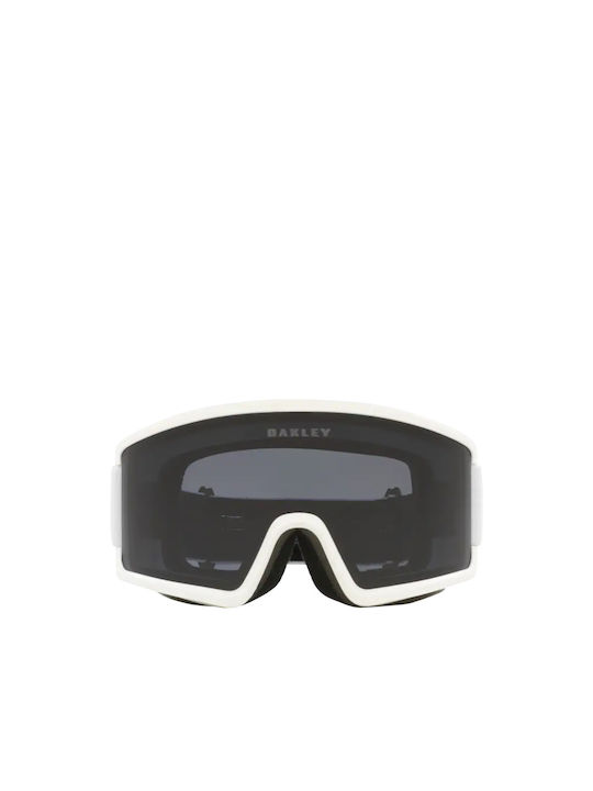 Oakley Target Line Μάσκα Ενηλίκων Λευκή με Φακό Φιμέ Μαύρο