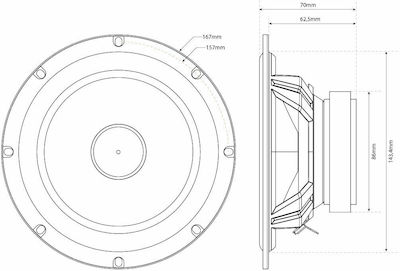 MTX Σετ Ηχεία Αυτοκινήτου Διαιρούμενα 6.5" με 65W RMS (2 Δρόμων)