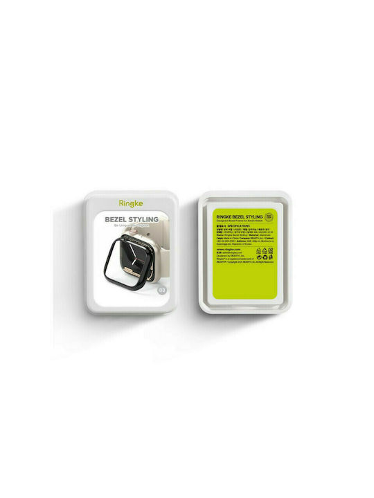 Ringke Bezel Styling Metal Case in Black color for Apple Watch 45mm