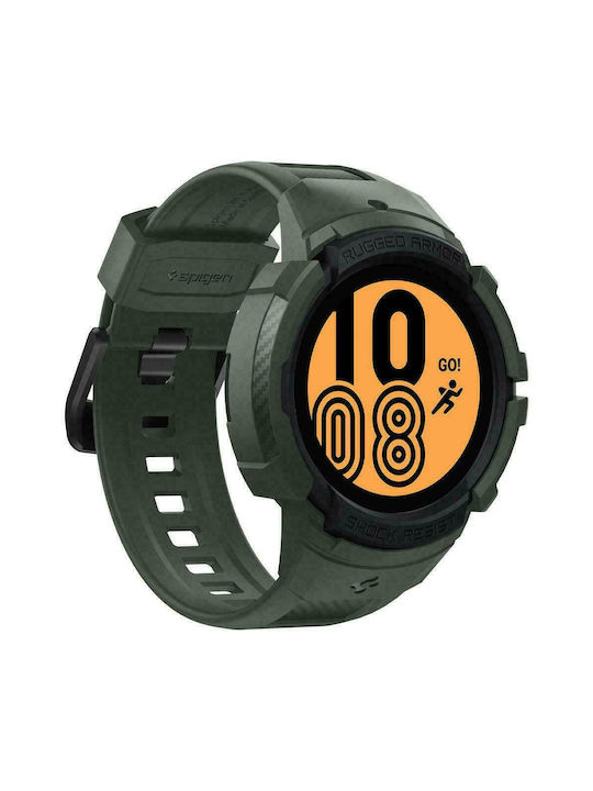 Spigen Rugged Armor Pro Silicone Case Military Green for Galaxy Watch 4 44mm
