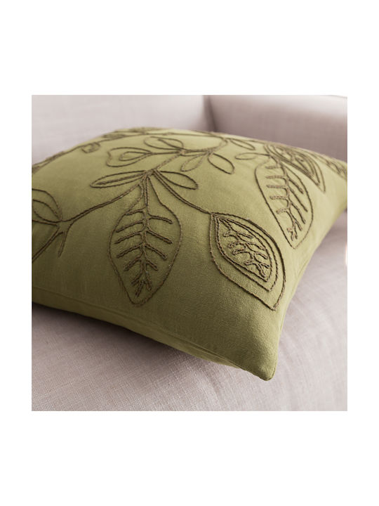 Gofis Home Dekorativer Kissenbezug Pale 381 aus 100% Baumwolle 30 Nature Green 43x43cm.