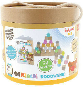Trefl Building Blocks My First Code Wooden for 1.5+ Years 50 Pieces