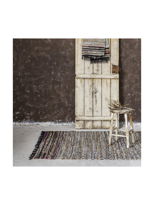 Nima Suri Χαλί Ορθογώνιο με Κρόσια Γκρι 60x130cm