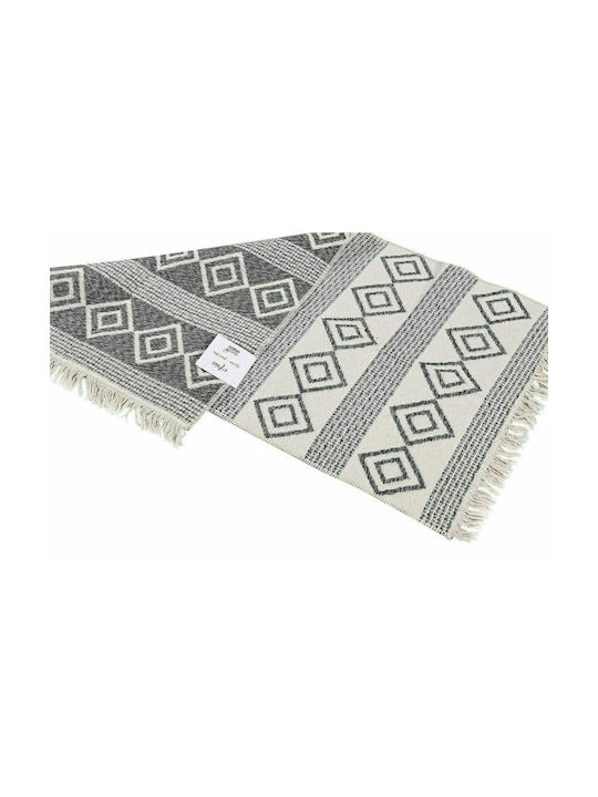 Balsan Aria Χαλί Ορθογώνιο Βαμβακερό με Κρόσια Dark Grey 60x110cm
