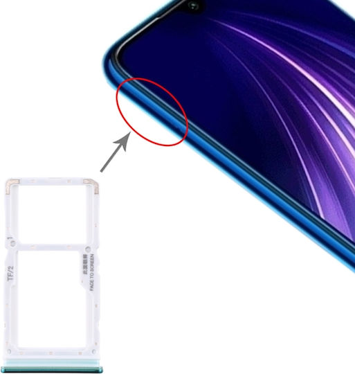 Υποδοχή Κάρτας SIM Και SD Πράσινο για Redmi Note 8