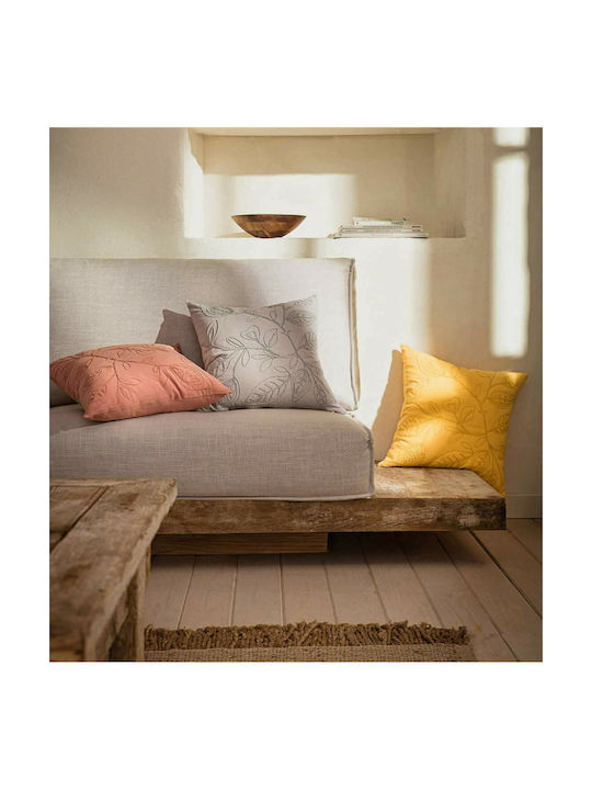 Gofis Home Калъф За Възглавница Pale 381 От 100% Памук Слънчево Жълт 43x43см